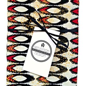 Black White Fuchsia Blue Ankara Fabric Head Wrap